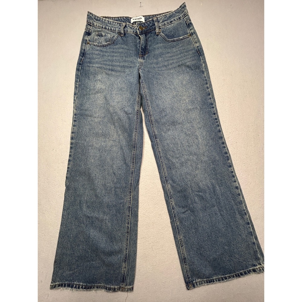 RSQ Low Rise Baggy Jeans Cotton Rayon Blue Denim 27 Womens
